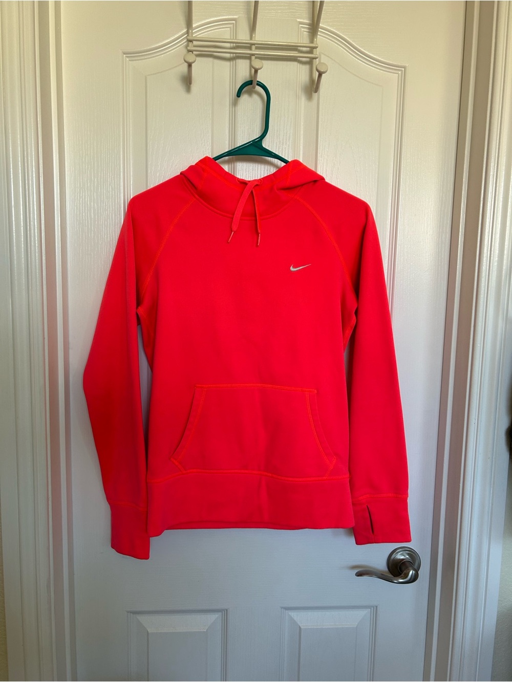 Nike Women's Neon Coral Crewneck Hoodie